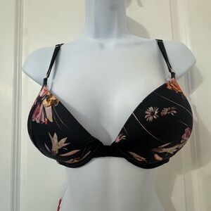Victoria's Secret Black Floral Bra